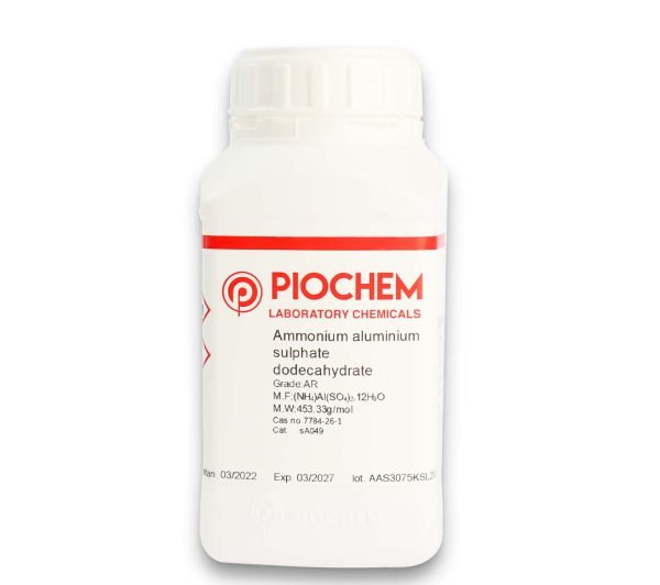 ALUMINIUM AMMONIUM SULPHATE DODECAHYDRATE  (AR)