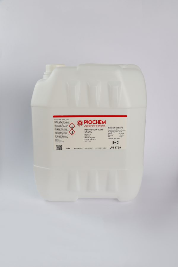 HYDROCHLORIC ACID 30 -33% , LR Grade - Image 2